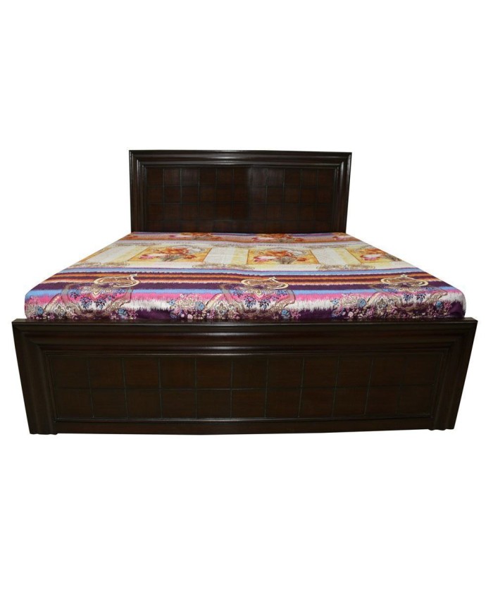 Designer Chocolate Espresso Wooden Double Bed 