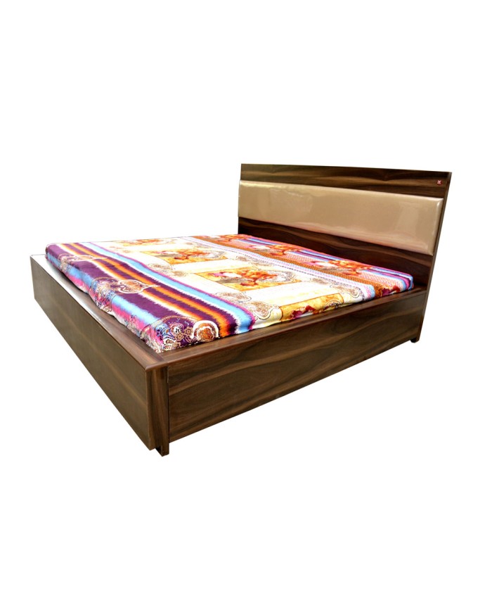 Elegant Wooden Double Bed With Cushion In Front