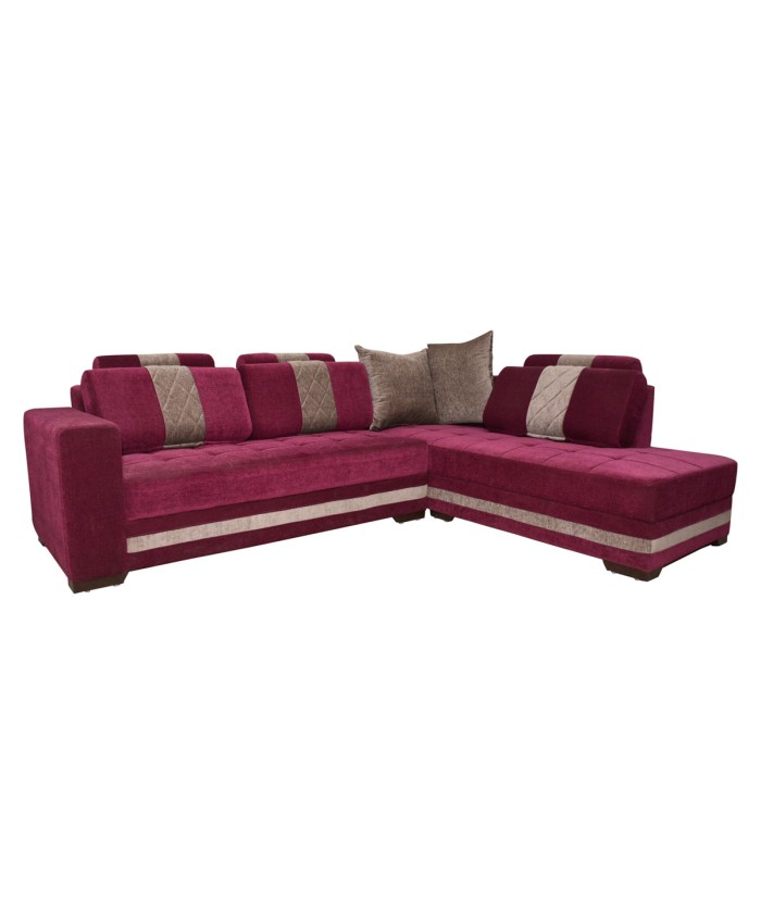 Pink Coloured L-shape Sofa